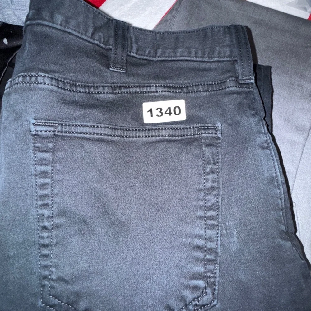 Banana Republic Traveler Pants Mens 38x32 Slim Fit Black Five Pocket Chino Jean